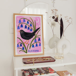 Blackbird Bird Art Print