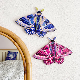 **NEW!** Colourful Moth Wooden Decoration