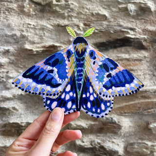 **NEW!** Colourful Moth Wooden Decoration