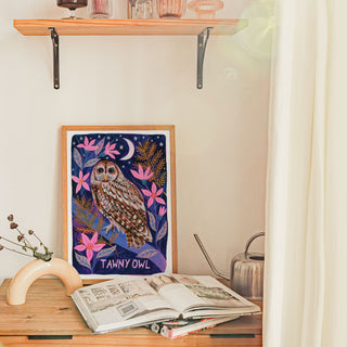 **NEW!** Tawny Owl Painting Art Print