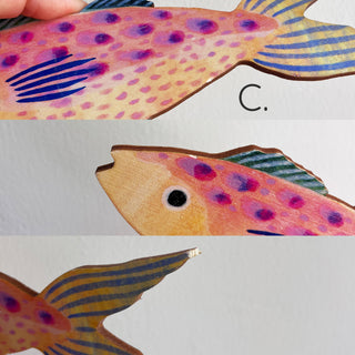 **Second!** Wooden Fish Wall Art